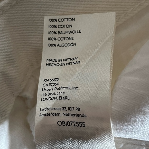 Free People White Bright Distressed Button Fly Raw Hem Denim Shorts Sz 27 NWT - Picture 8 of 13